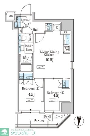 パークアクシス菊川ステーションイーストの物件間取画像